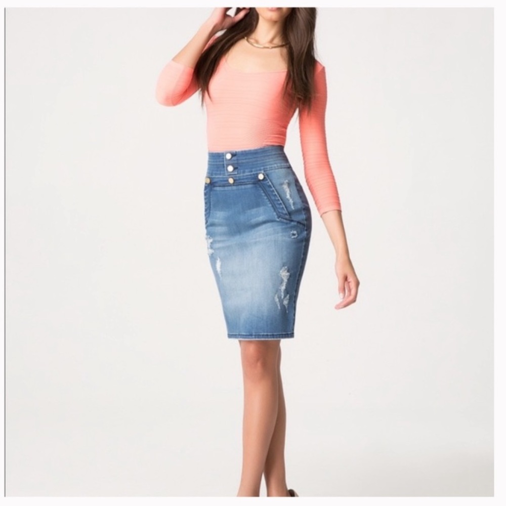 Bebe Jean skirt